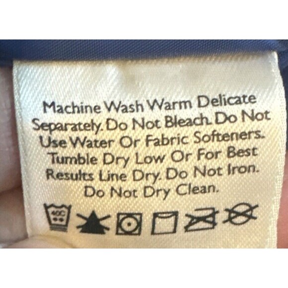 VTG Women’s Eddie Bauer BLUE Parka Hooded Windbreaker Jacket Adj Cuffs Waist L - Picture 7 of 10